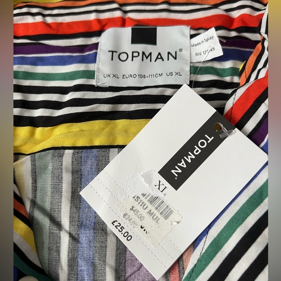 Topman Men’s Short Sleeve Button Down Shirt Size XL *NWT* - Picture 2 of 4